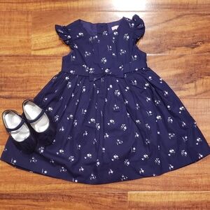 Janie & Jack NWOT/GUC 12-18 months violet floral dress & patent tulle shoes (4)